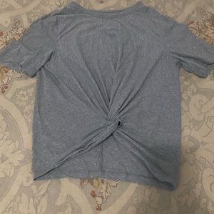 LULULEMON TIE FRONT CROPPED SHIRT